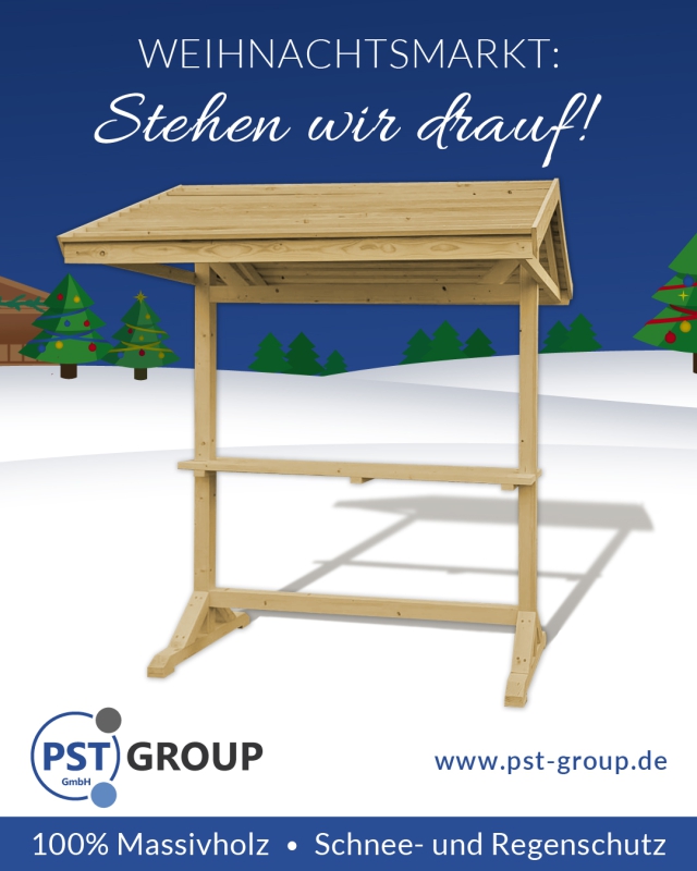 berdachter Stehtisch Marktstand / Krippentisch