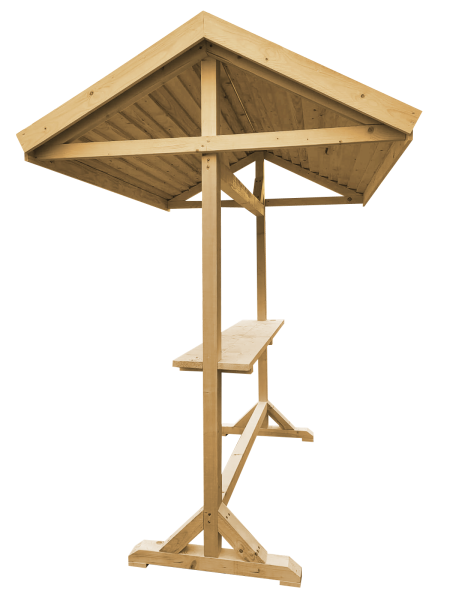 berdachter Stehtisch Marktstand / Krippentisch