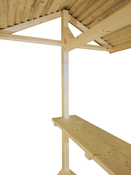 berdachter Stehtisch Marktstand / Krippentisch