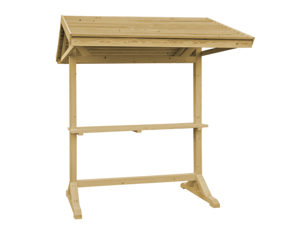 berdachter Stehtisch Marktstand / Krippentisch