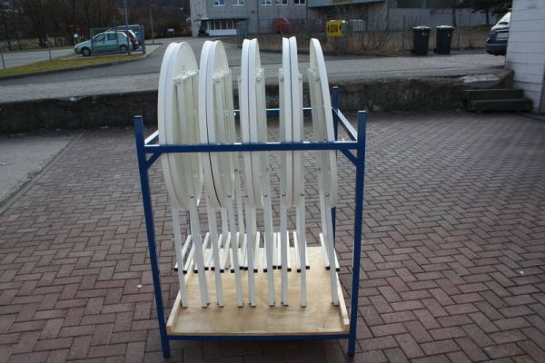 Transportgestell in div.  Farben für je 10 Stehtische Transportgestell in div.  Farben für je 10 Stehtische