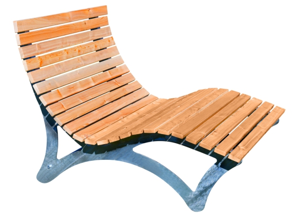 Sonnenliege aus Lrchenholz – Elegante Wellenliege fr Ihren Garten