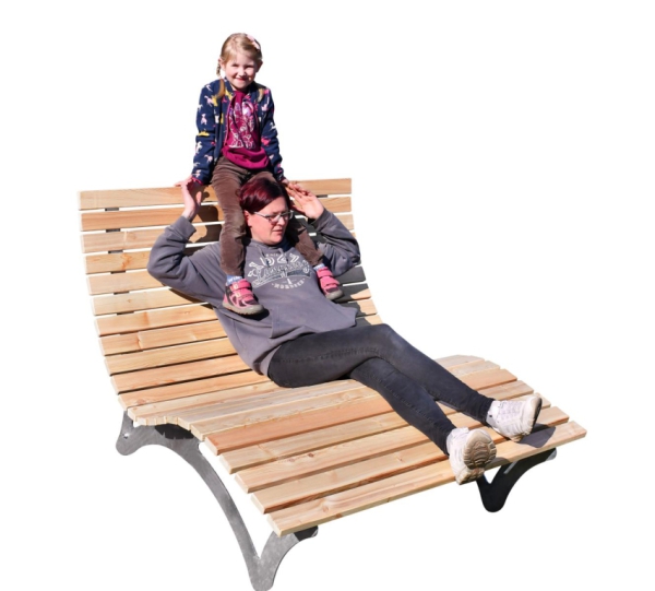 Sonnenliege aus Lrchenholz – Elegante Wellenliege fr Ihren Garten