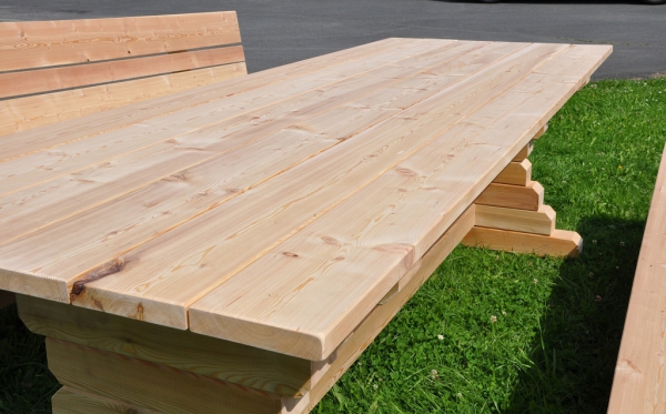 Gartenmbel Set – Sitzgruppe aus Massivholz (Lrche)