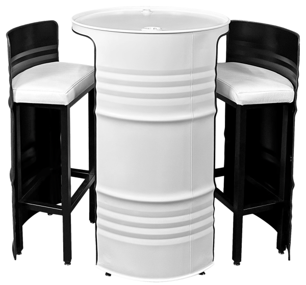 Fasstisch-Hocker-Set